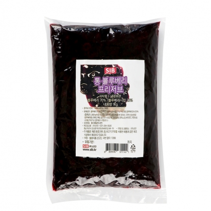 선인 통 블루베리 프리저브 1kg 냉장 블루베리 리플잼
