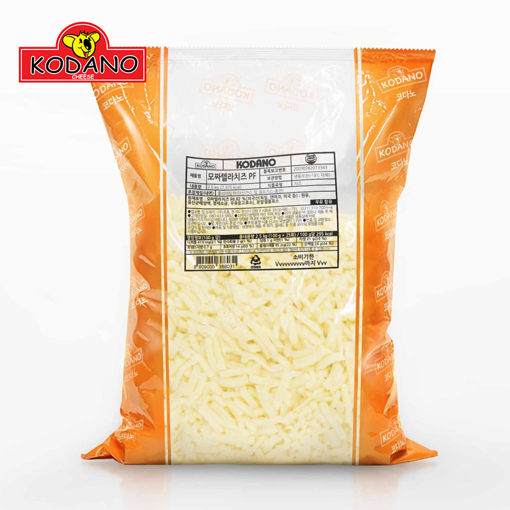 조흥 코다노 모짜렐라 치즈 PF 2.5kg 피자치즈 자연치즈 98.8%