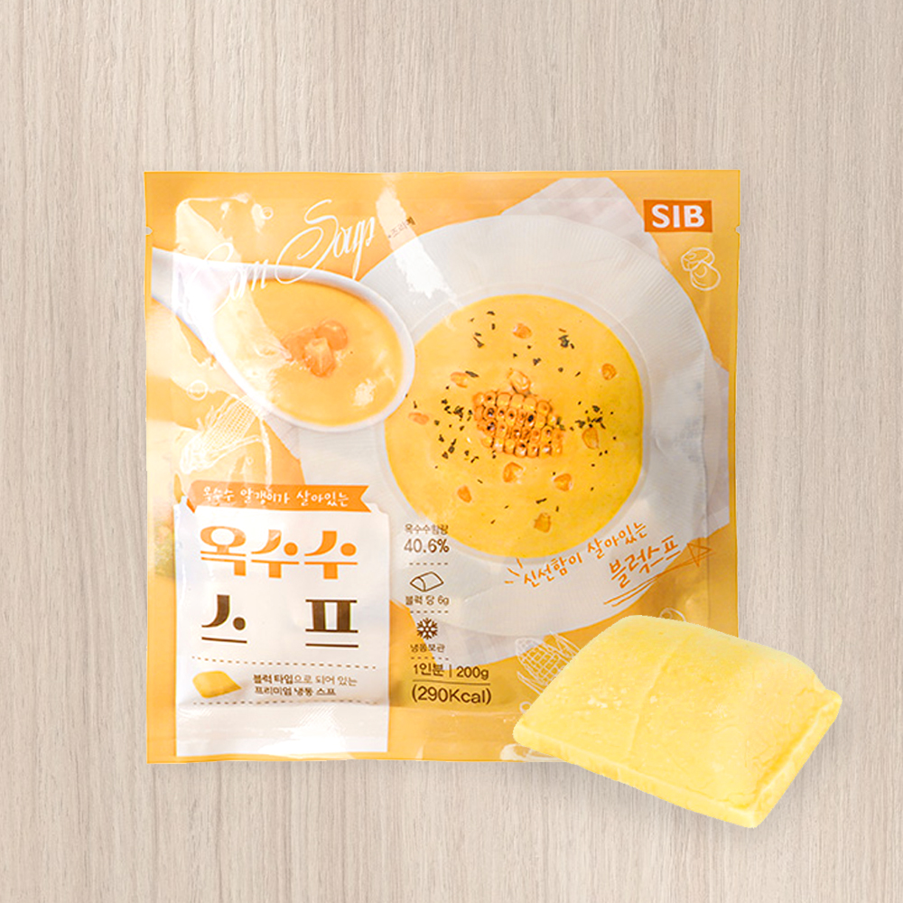 선인 옥수수 스프 200g 냉동 포션 콘스프 수프