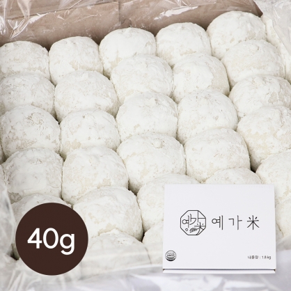 예가미 흰색 찹쌀떡 약40g 42개(1.8kg) 냉동 찹쌀떡
