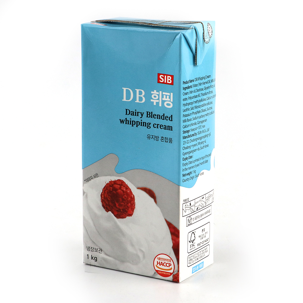 DB휘핑크림 1L 무가당 컴파운드 동물성 식물성 생크림