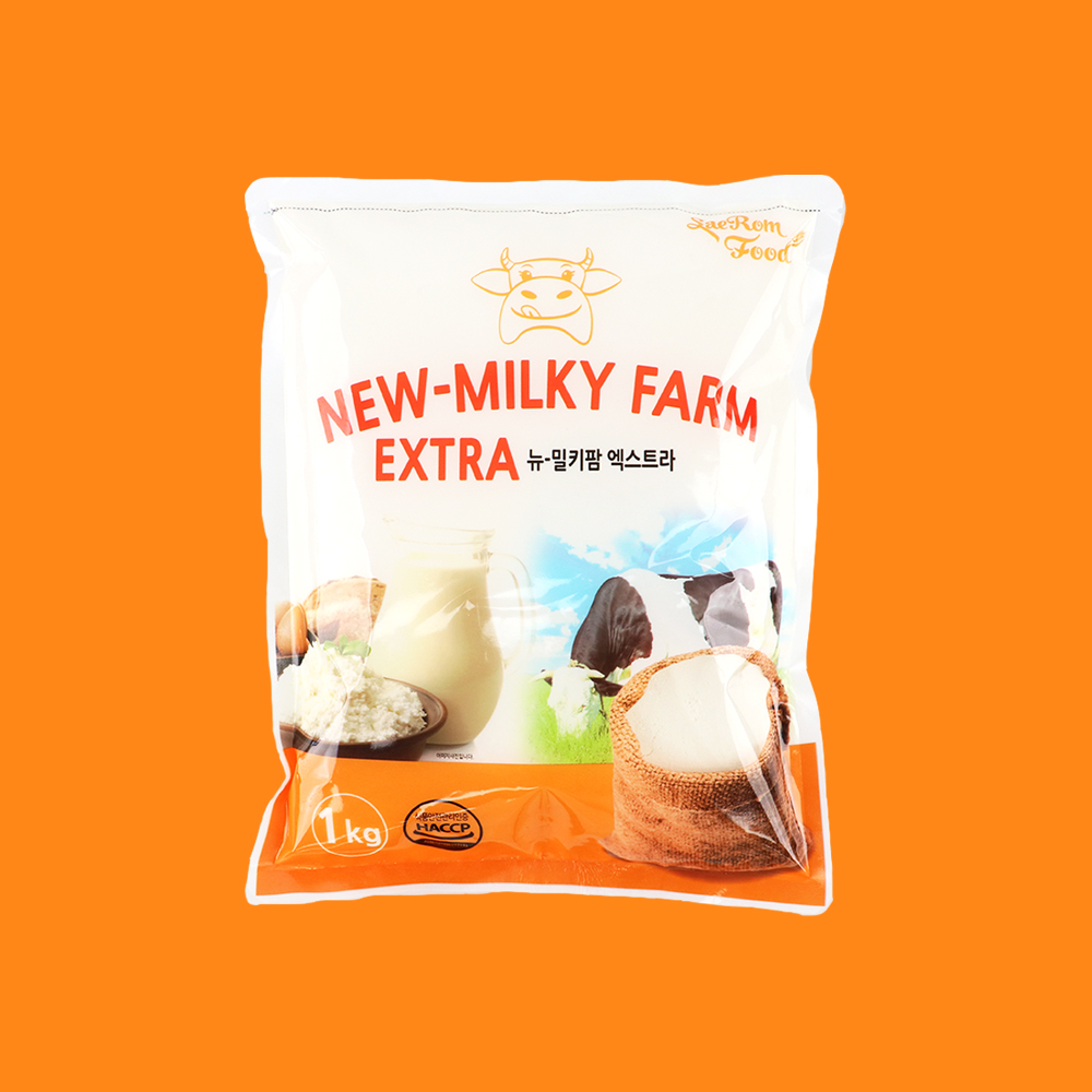 새롬 뉴밀키팜 엑스트라 1kg 탈지분유 대체 우유맛 분말