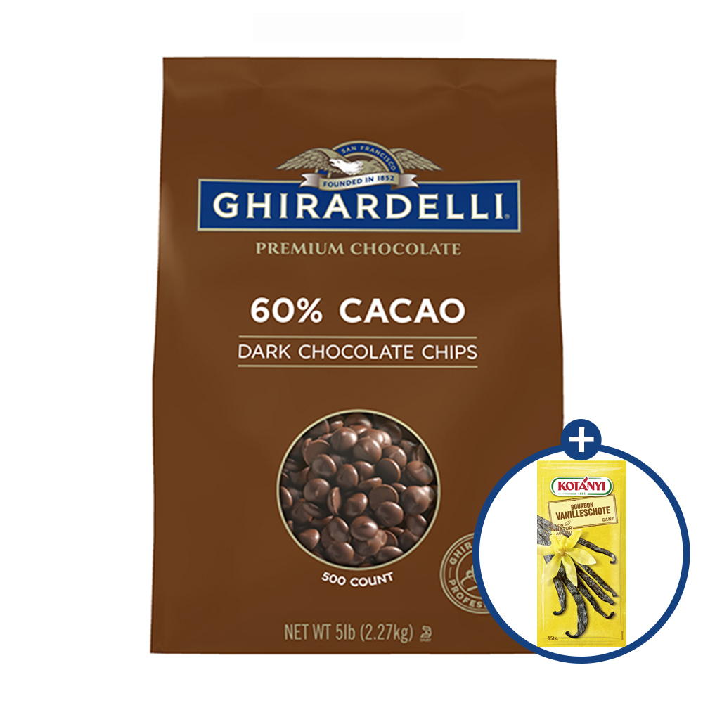 [바닐라빈증정] 기라델리 60% 카카오 초콜릿칩 2.27kg 다크초코칩