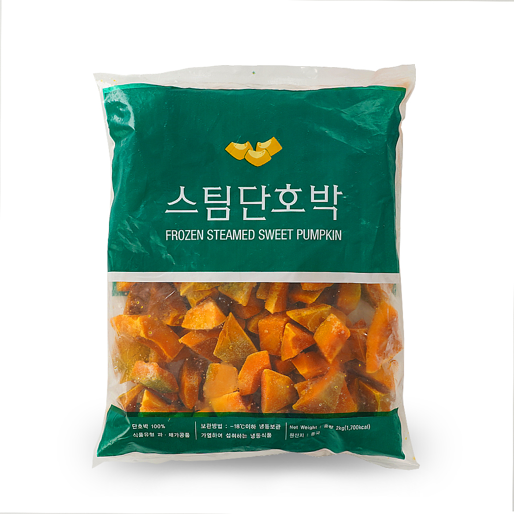 팜피아 냉동 스팀 단호박 거피 2kg 탈피