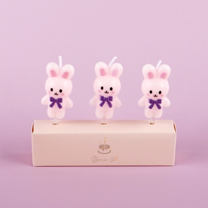 바니바니 토끼초 핑크 (3개입) 생일초 케이크초