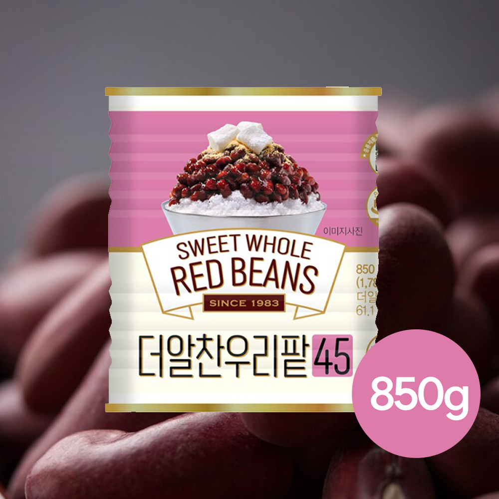 대두 더알찬 우리팥45 850g 국산 팥 통조림 빙수팥