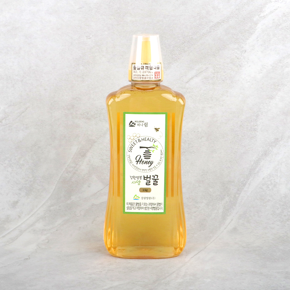 강원양봉 허니쉼 사양벌꿀 1kg 국산 잡화꿀 10% 함유