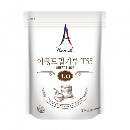 대한제분 아뺑드 밀가루 T55 1kg 영양강화 프랑스 밀가루 대체
