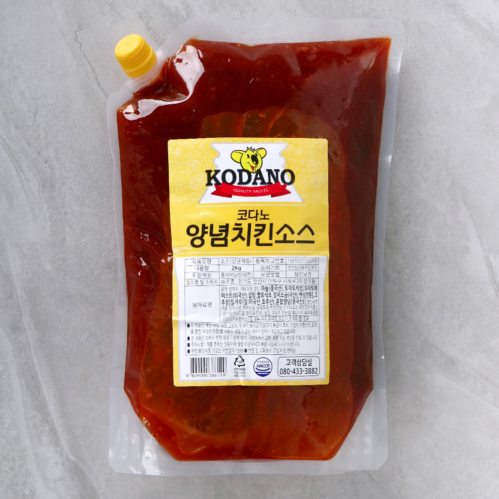 조흥 코다노 양념치킨소스 2kg 닭강정 (임박상품 소비기한24.4.11)
