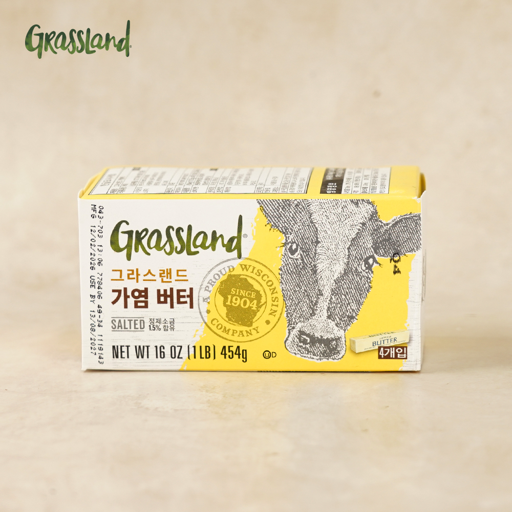 그라스랜드 가염 버터 454g 냉동 약 113g 4개입 글라스랜드