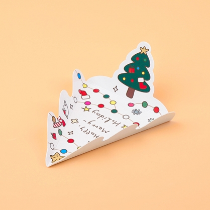 크리스마스 트리 조각케익받침 삼각2호 100매 85x100x50 mm