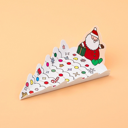 크리스마스 트리 조각케익받침 삼각3호 100매 75x115x50 mm