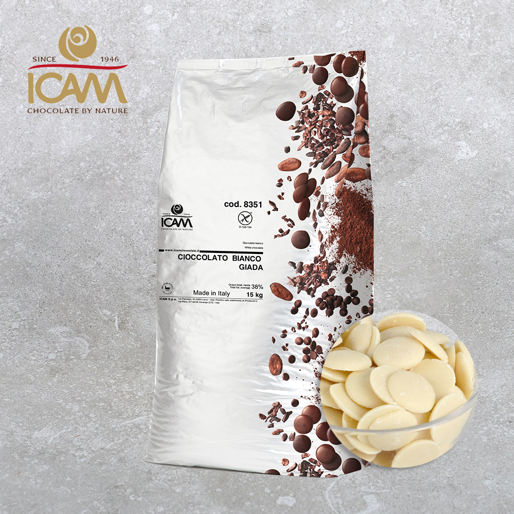 (발송지연) 이캄 화이트 초콜릿 커버춰 32% 15kg 벌크 이탈리아 프리미엄