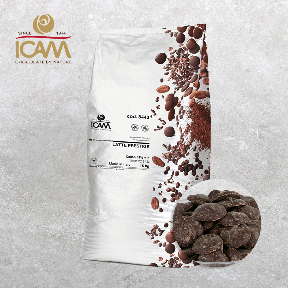 (발송지연) 이캄 밀크 초콜릿 커버춰 32% 15kg 벌크 이탈리아 프리미엄