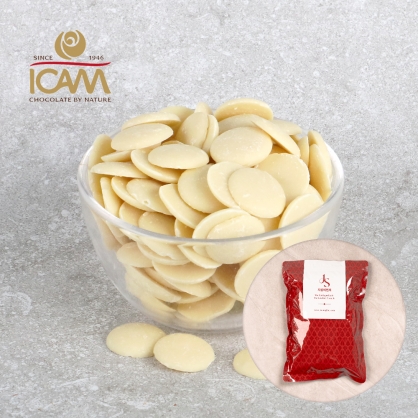 이캄 화이트 초콜릿 커버춰 32% 1kg 이탈리아 프리미엄