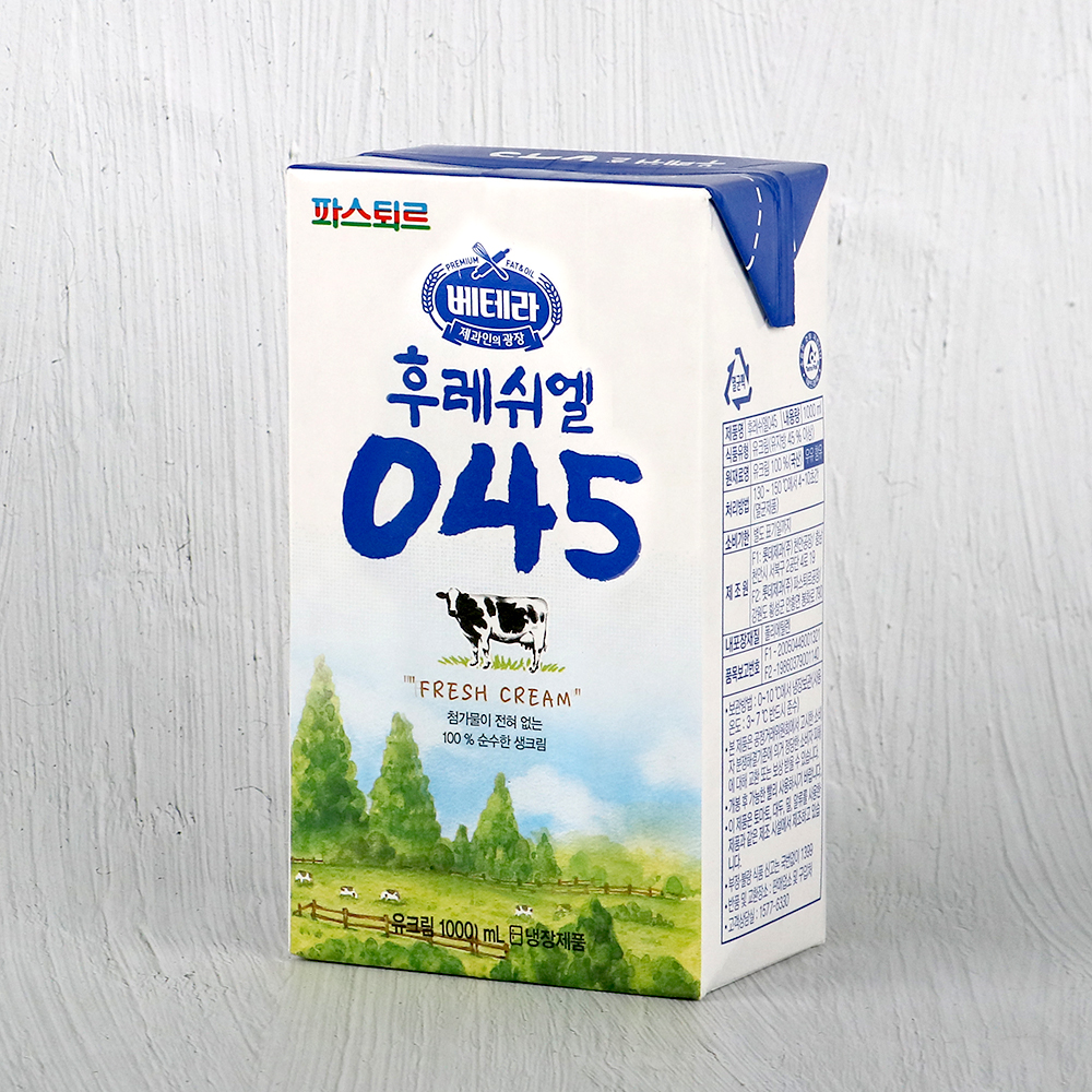 파스퇴르 후레쉬엘045 생크림 1L 동물성 휘핑크림