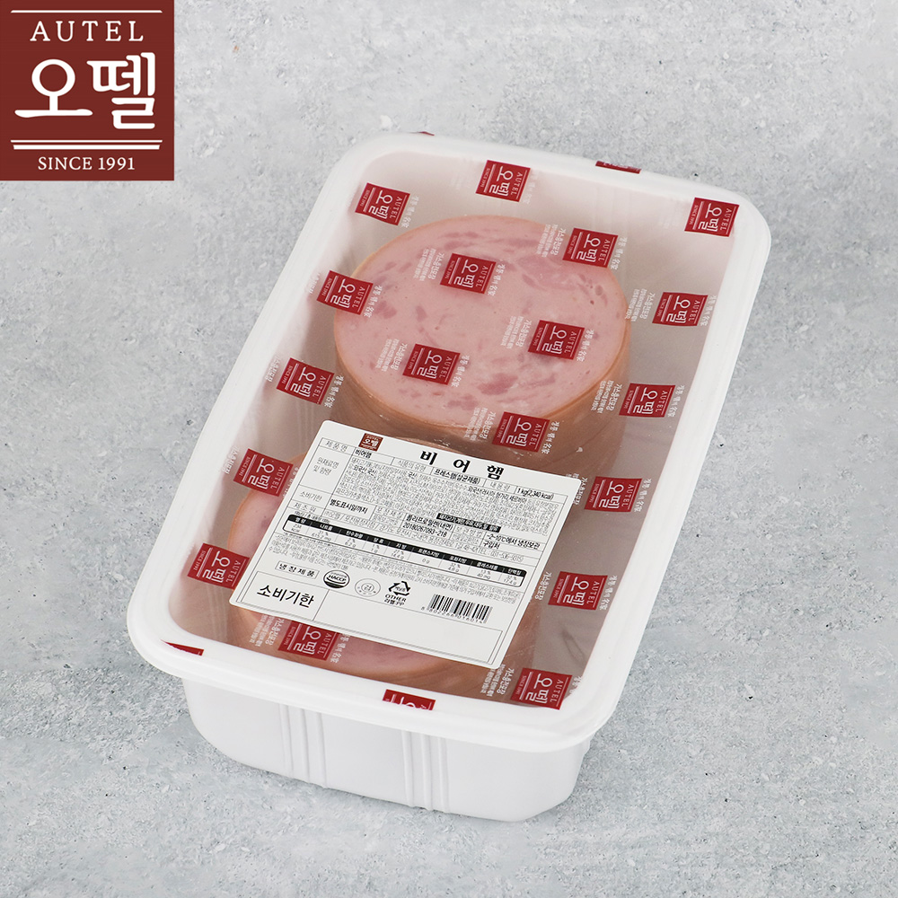 오뗄 비어햄 냉장 1kg 샌드위치 햄 10cm (유통기한24.3.8)