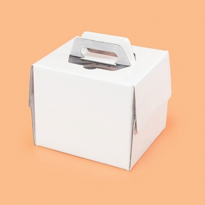 케이크 박스 쉬폰 스노우 화이트 미니 2매 케익상자