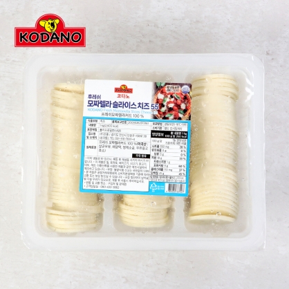조흥 코다노 후레쉬 모짜렐라 슬라이스 치즈 55 1kg 냉동 카프레제 샐러드