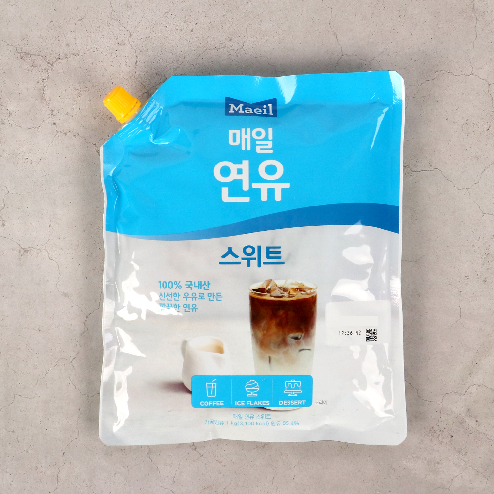 매일 연유 스위트 파우치 1kg 가당연유 카페용