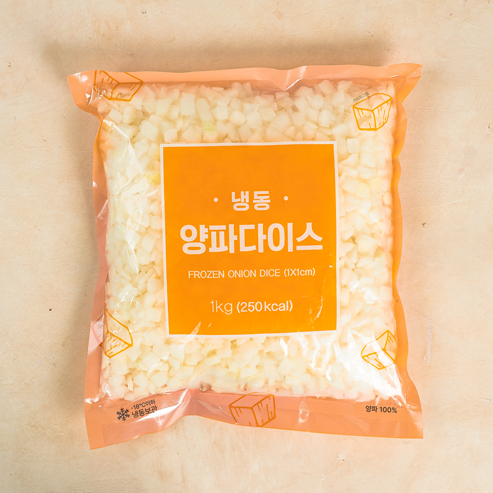 냉동 양파 다이스 1kg  IQF 급속냉동 다진 양파