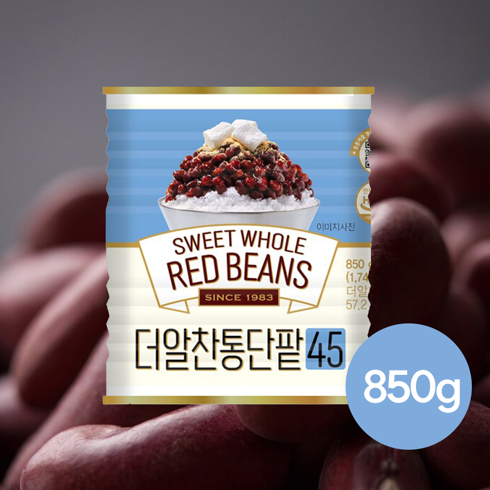 대두 더알찬 통단팥45 850g 팥 통조림 빙수팥