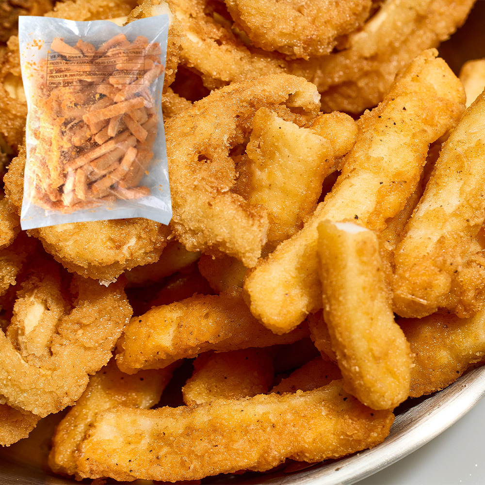 오징어 가라아게 스틱 1kg 오징어 튀김 냉동