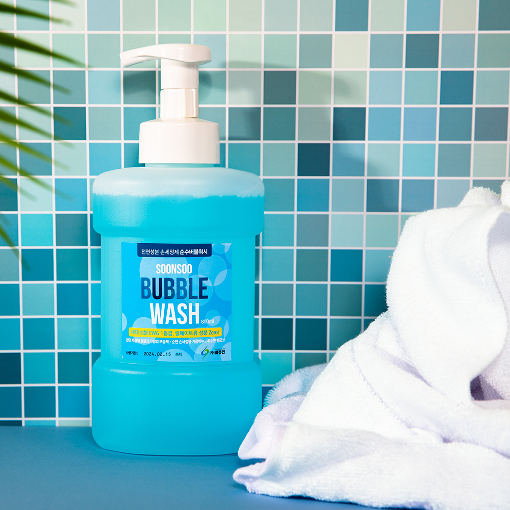 비츄인 순수 버블워시 손세정제 800ml EWG 1등급 안심성분 거품용기