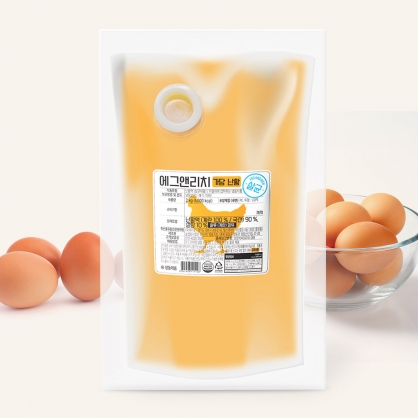 에그앤리치 가당 난황 2kg 냉동 국산 해썹인증