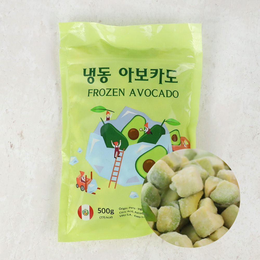 냉동 아보카도 다이스 500g IQF 페루산 과카몰리