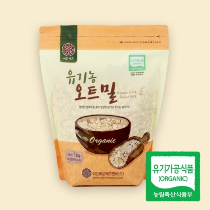 이든 유기농 오트밀 제과용 1kg 굵은식감