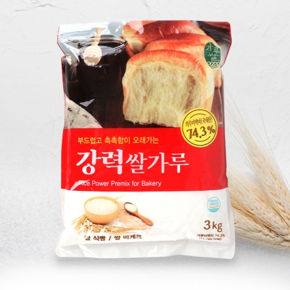 새롬 가루미 강력쌀가루 3kg 국산