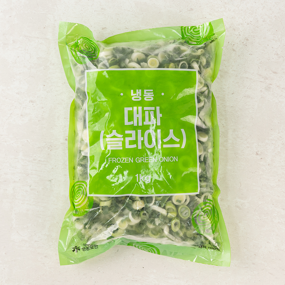 냉동 대파 슬라이스 5mm 1kg