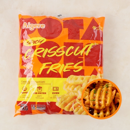 아이그레 양념벌집감자 2kg 스파이시 크리스컷 프라이즈 냉동감자튀김