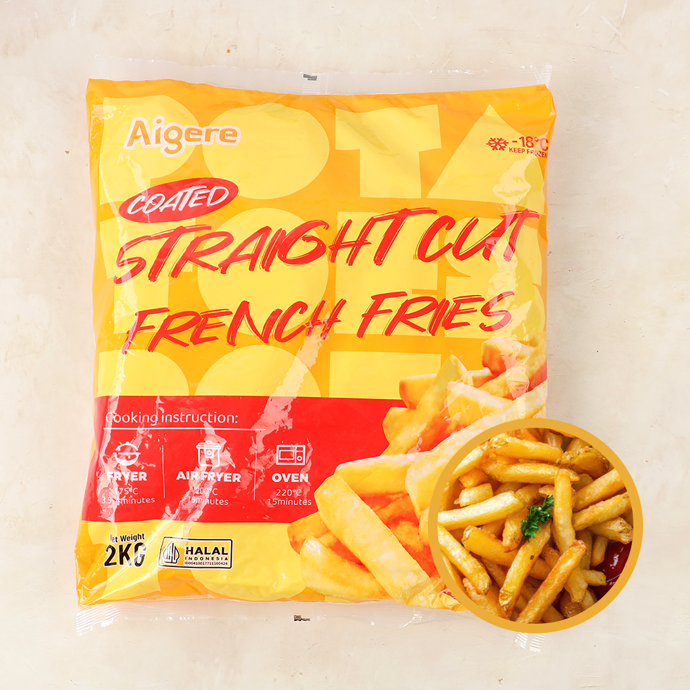 아이그레 코팅 레귤러컷 2kg 10mm 코티드 스트레이트컷 냉동감자튀김