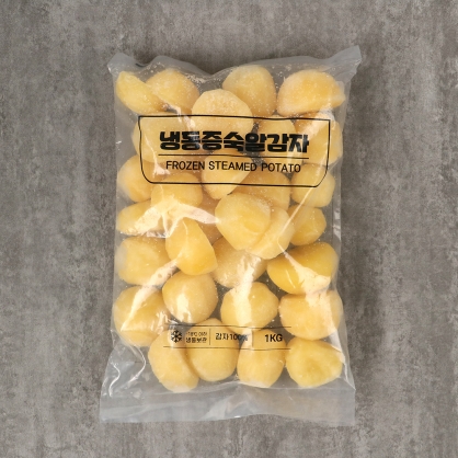 냉동 증숙 알감자 탈피 1kg 휴게소 통감자 중국산