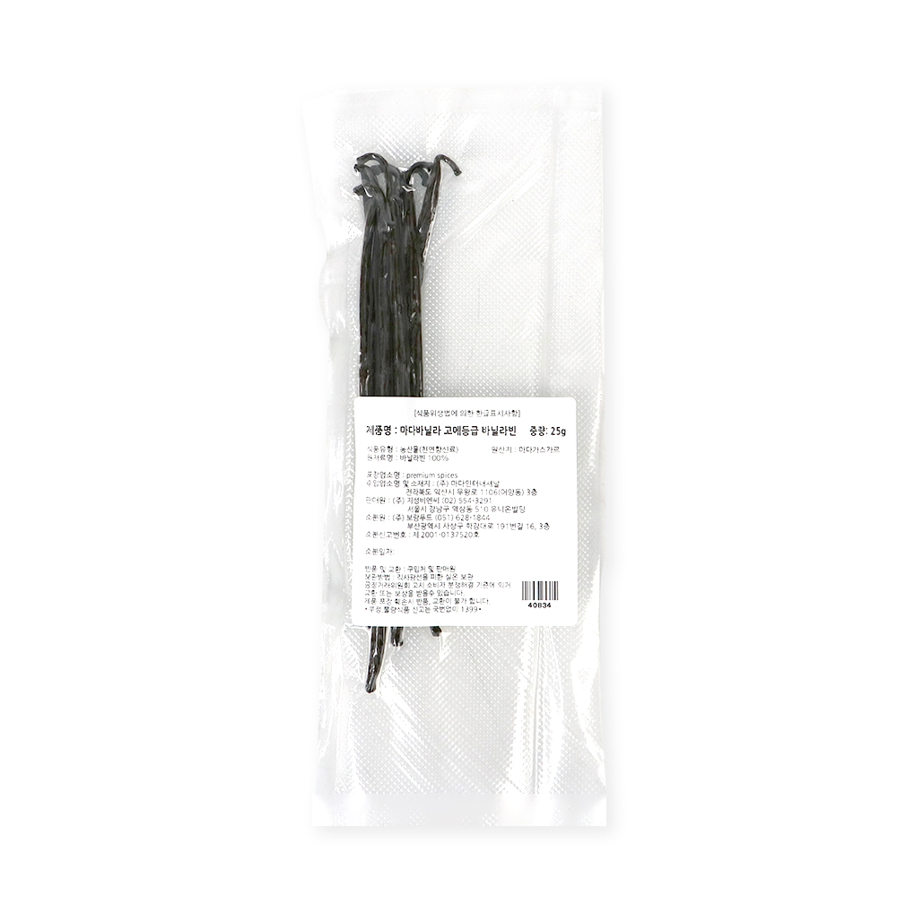 (소분) 마다바닐라 마다가스카르산 고메등급 바닐라빈 25g 최상급 버번종