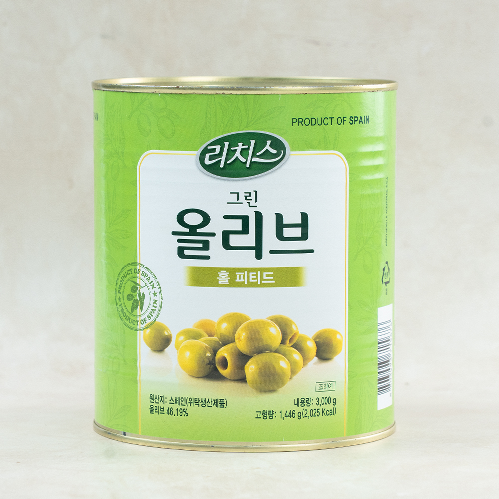 리치스 그린올리브 홀 피티드 3kg