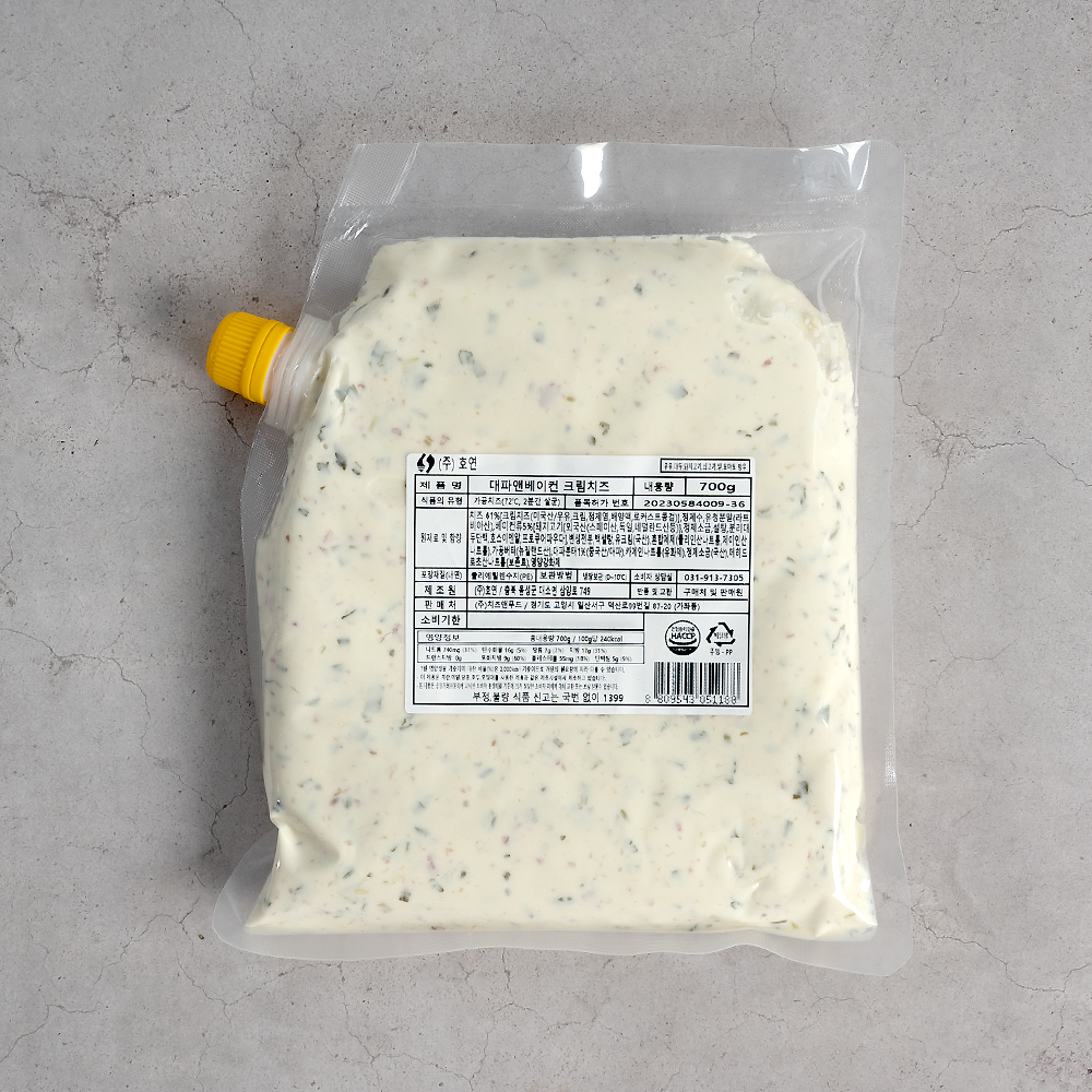 호연 대파베이컨 크림치즈 700g 베이글 스프레드