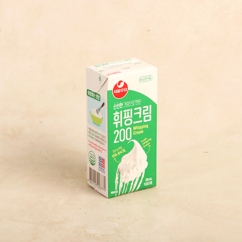 서울우유 동물성 휘핑크림 200ml
