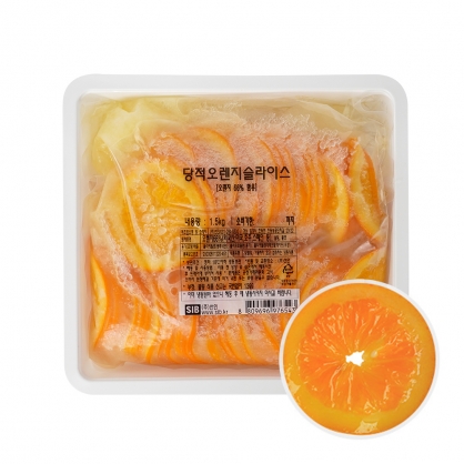 (발송지연) 선인 당적 오렌지 슬라이스 1.5kg 냉동 당침 당절임