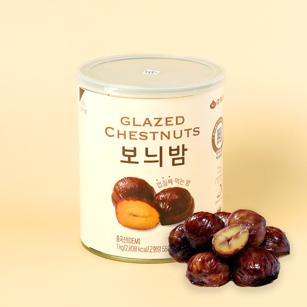 대두 보늬밤 1kg 중국산 밤통조림 (고형량 550g)