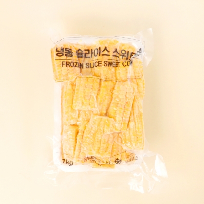 냉동 옥수수 슬라이스 스위트콘 1kg 세로 절단 버터구이 캠핑