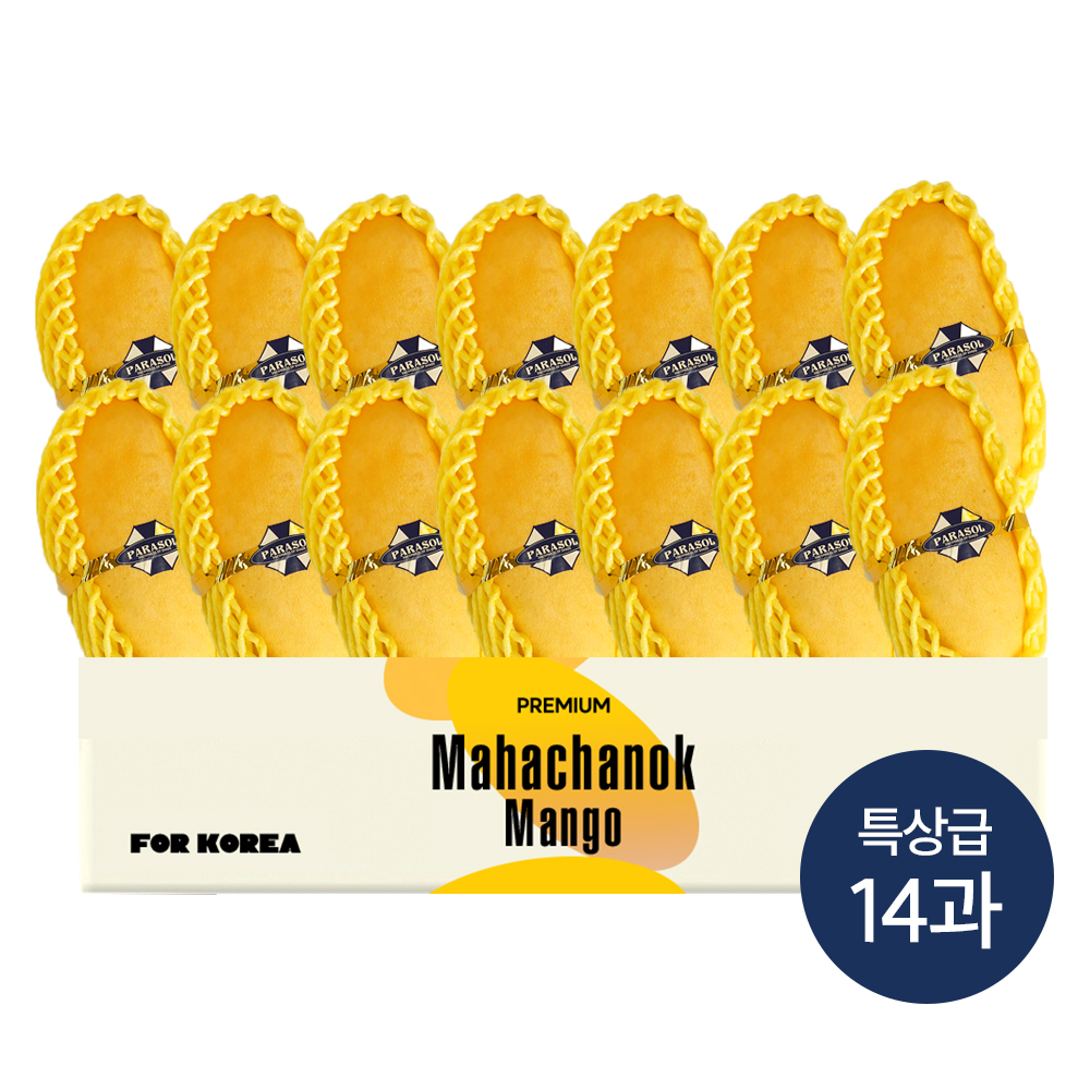 마하차녹 무지개 망고 14과 특상품 고당도 5kg 태국 프리미엄 망고케이크 타르트