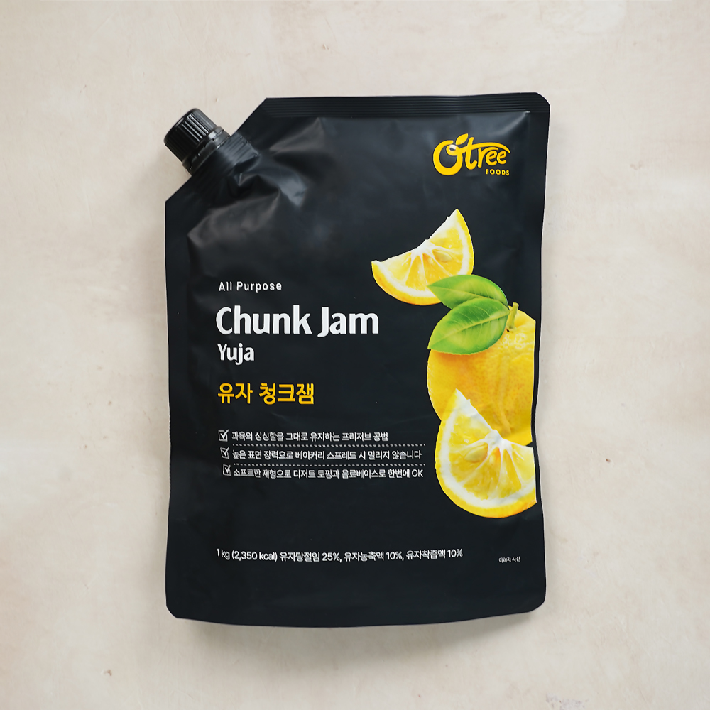 오트리 유자 청크잼 1kg 과일잼 리플잼