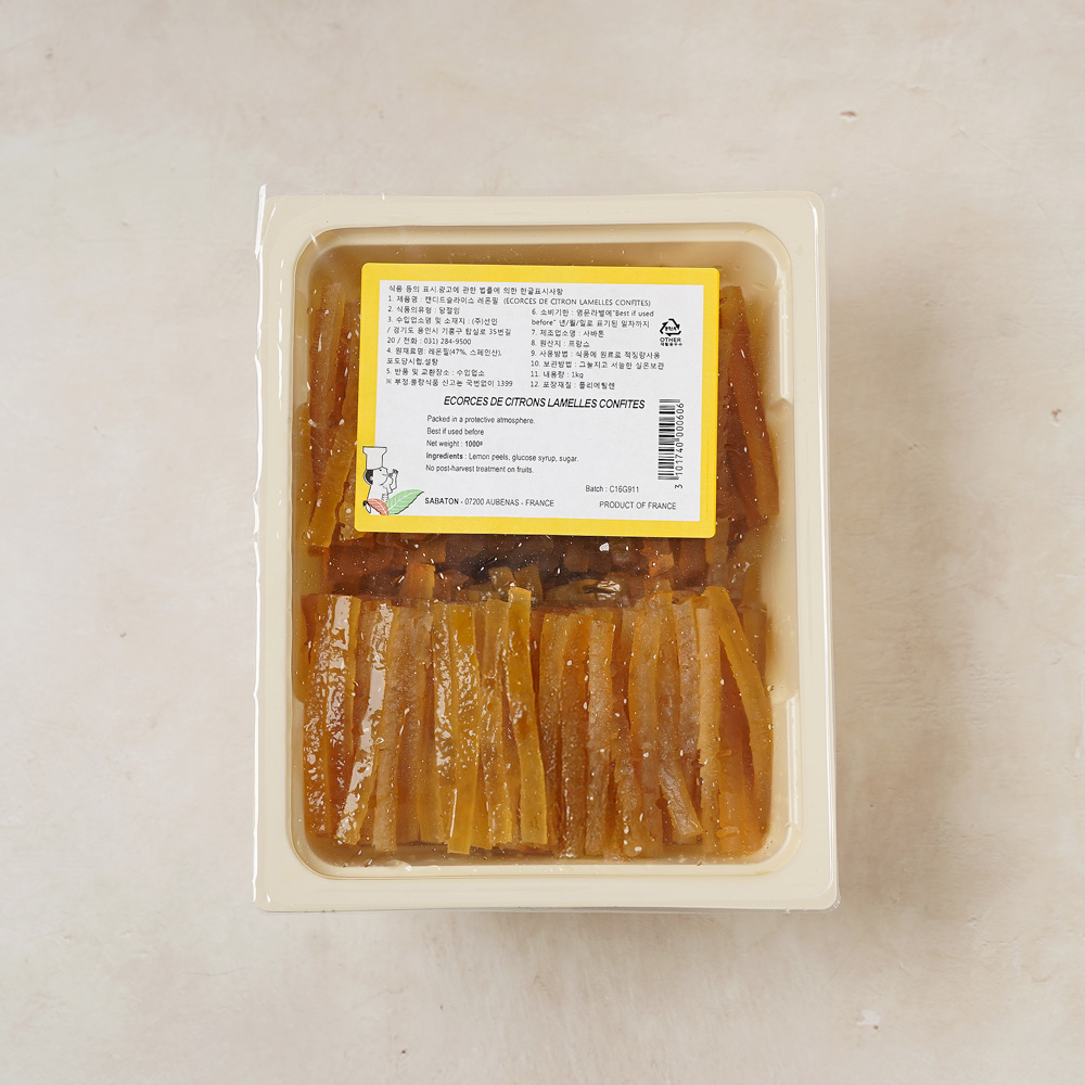 (발송지연) 선인 사바통 캔디드 슬라이스 레몬필 1kg 당절임 스틱