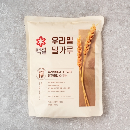 백설 우리밀 밀가루 750g 국내산