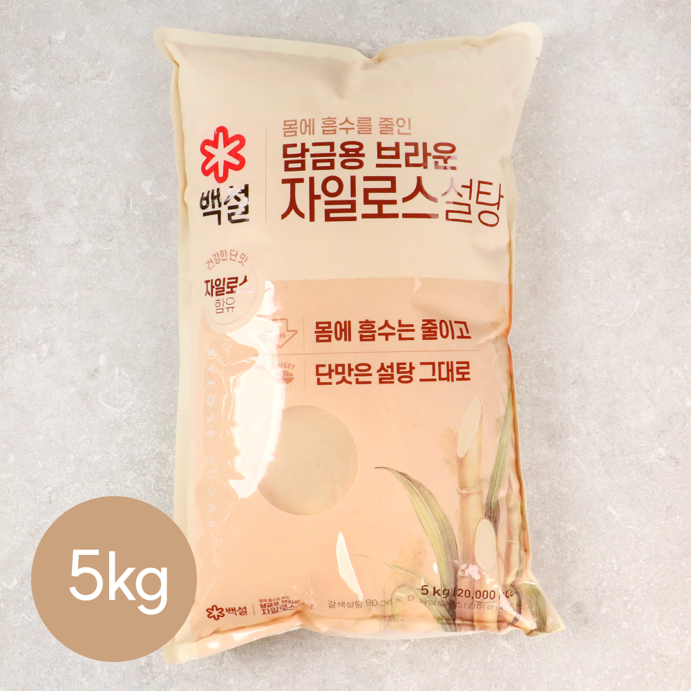 백설 브라운 자일로스 설탕 5kg 갈색설탕 담금용