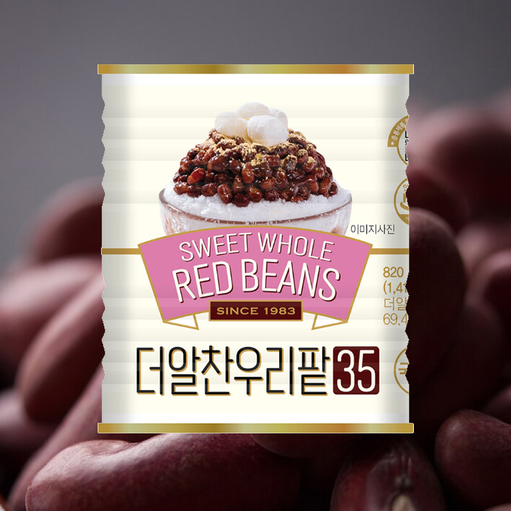 대두 더알찬 우리팥35 820g 국산 팥 통조림 빙수팥