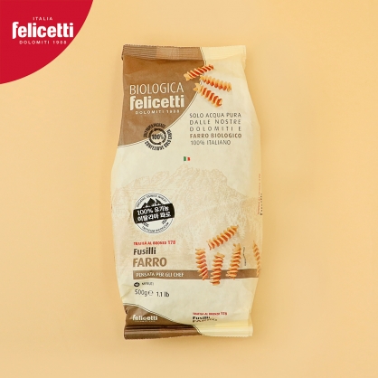 펠리체티 유기농 파로 푸질리 500g 파로밀 이탈리아 숏파스타 면
